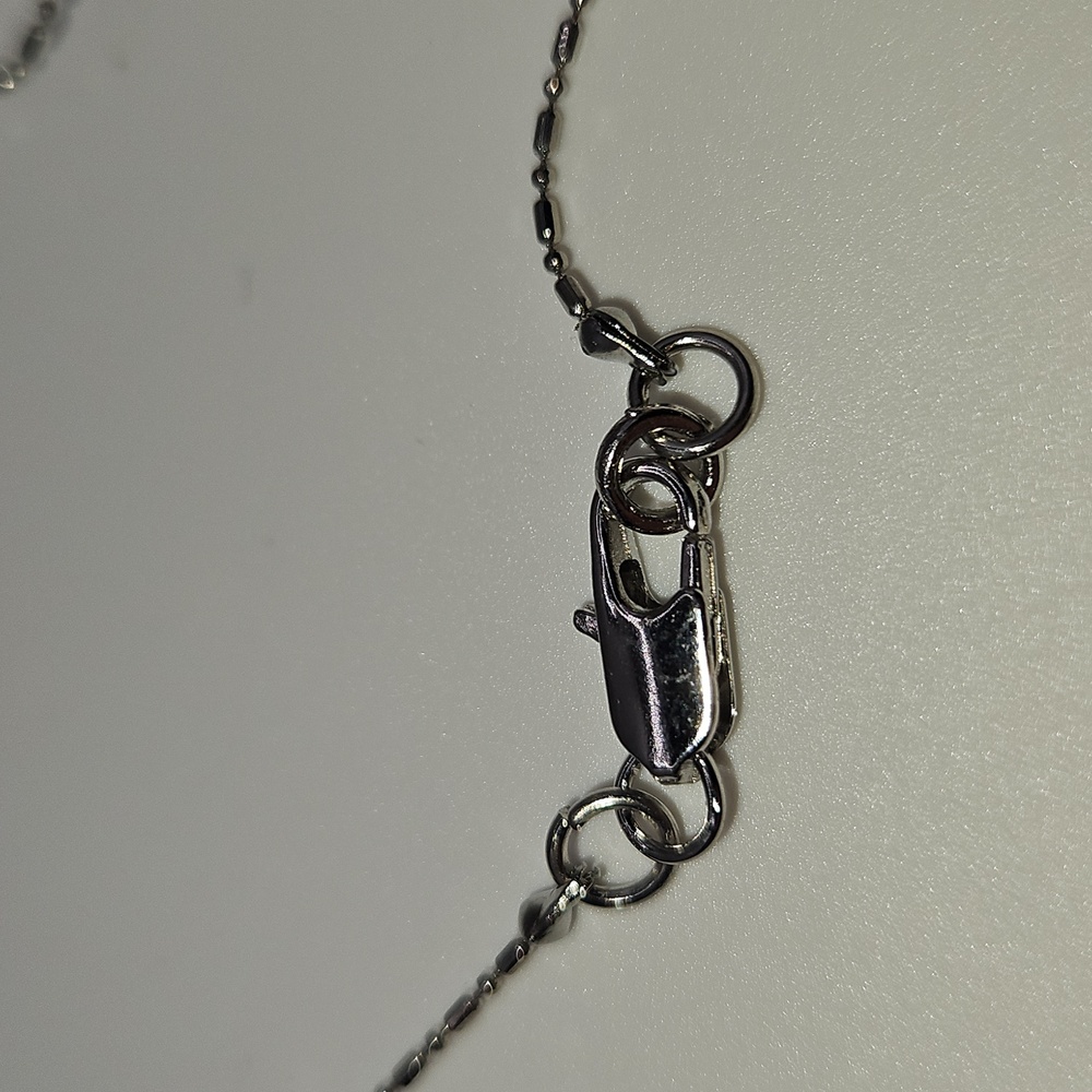 Black & White Freshwater Pearl Station Necklace 36in. Rodium Finish Chain - Picture 7 of 9